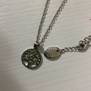 Firm on price. Time&tru silver family tree necklace.
